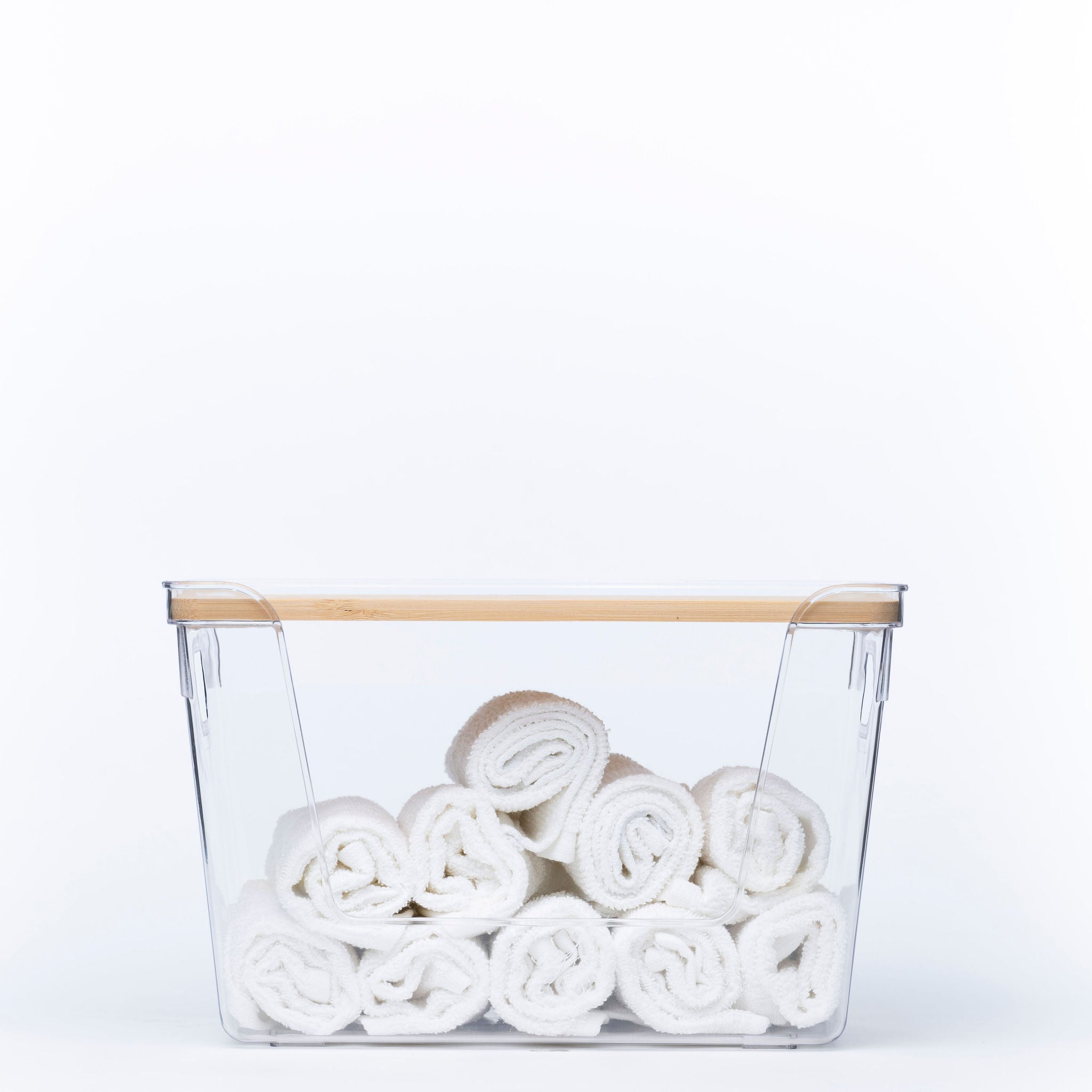 Clear Storage Container with Bamboo Lid – 29cm